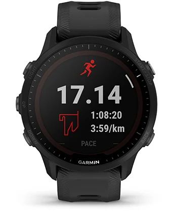 Умные часы Garmin Forerunner 955 с черным ремешком
