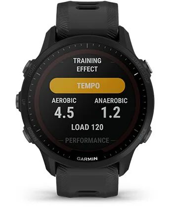 Умные часы Garmin Forerunner 955 с черным ремешком